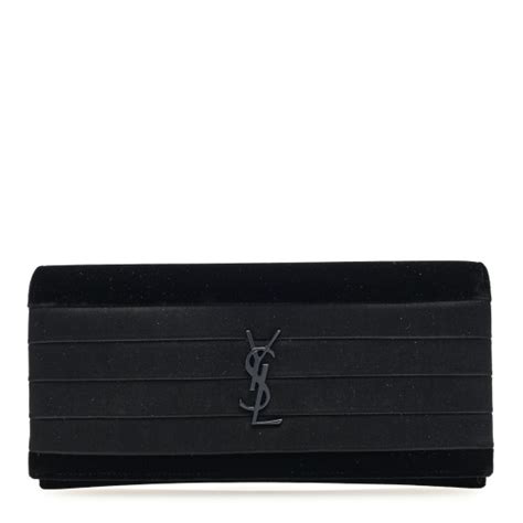 ysl velvet smoking clutch|SAINT LAURENT Velvet Satin Monogram Smoking Clutch Black .